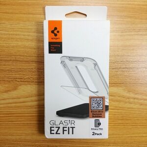 Spigen‎ iPhone 16 / 15 EZFIT [GLAStR] PRIVACY Screen Protector 2 Pack AGL06905